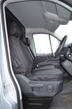 Easy Fit Tailored Van Seat Covers MAN e-TGE 2020 on - Electric - Single & Double - Non Folding - Black