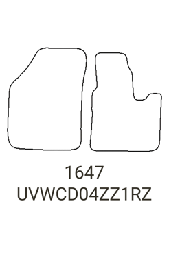 Tailored Rubber Floor Mat Volkswagen Caddy 2004-2021 - Front Mat - Pair - Style 2