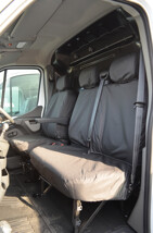 Nissan NV400 2011 on Single & Double - Non-Folding Fixed Seat & Base - Black