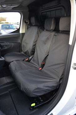 Easy Fit Tailored Van Seat Covers Citroen e-Berlingo 2021 on - Electric - Front Single & Double - Black