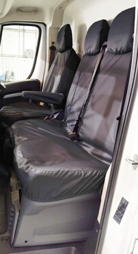 Easy Fit Tailored Van Seat Covers Peugeot Boxer Van 2022 on - Single & Double - Black
