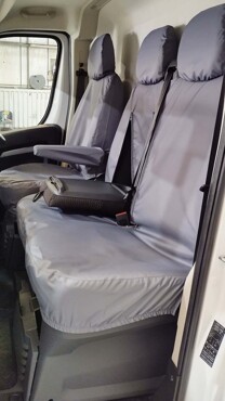 Easy Fit Tailored Van Seat Covers Peugeot Boxer Van 2022 on - Single & Double - Grey