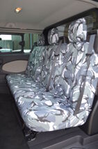 Ford Transit Custom 2013 on Rear Triple Bench - Grey Camo