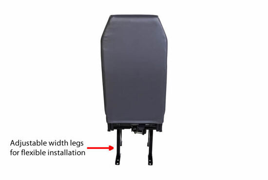 Deluxe High Back Single Van Seat Kit 450mm Wide-Integral Headrest - Fixed Base Fitting Kit