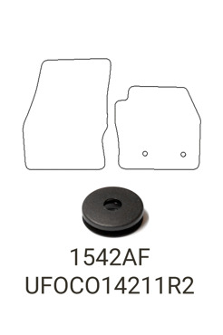 Tailored Rubber Floor Mat Ford Transit Connect 2018 on - Front Mats - Pair