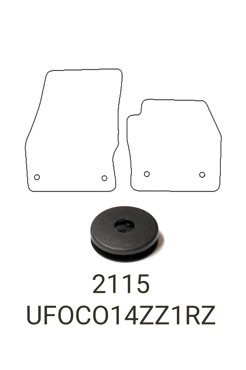 Tailored Rubber Floor Mat Ford Transit Connect 2018 on - Front Mats - Pair